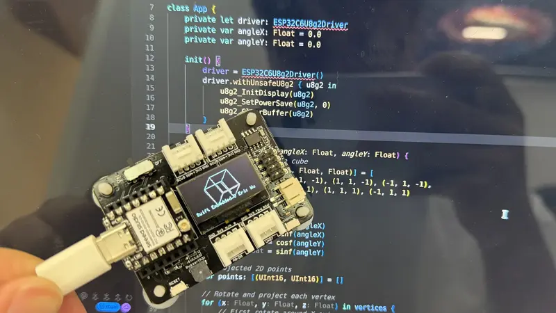 Swift Embedded ESP32-C6 OLED Demo