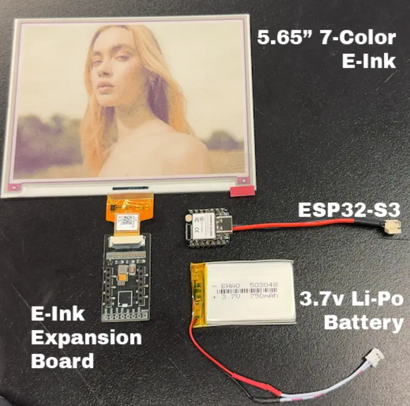 7-Color E-Paper Digital Photo Frame