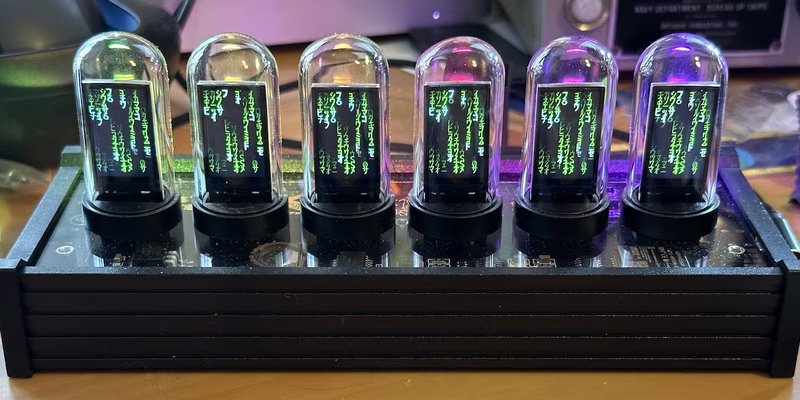 Digital rain screen saver effect