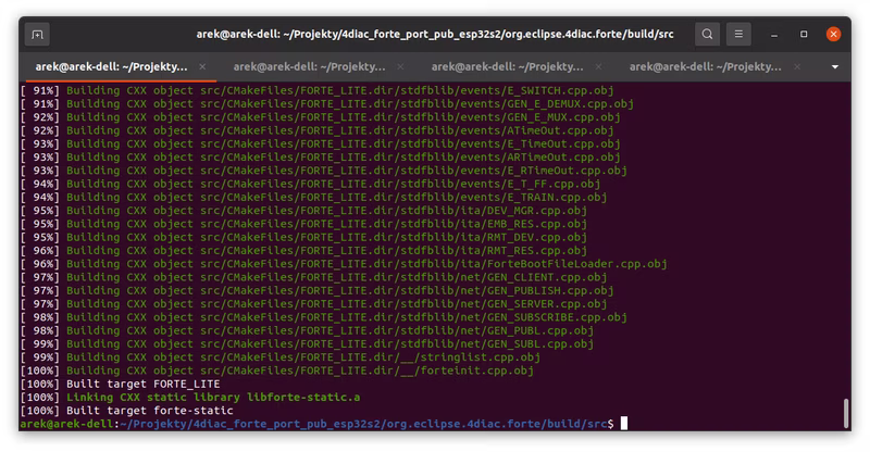 Successful compilation of the FORTE static library