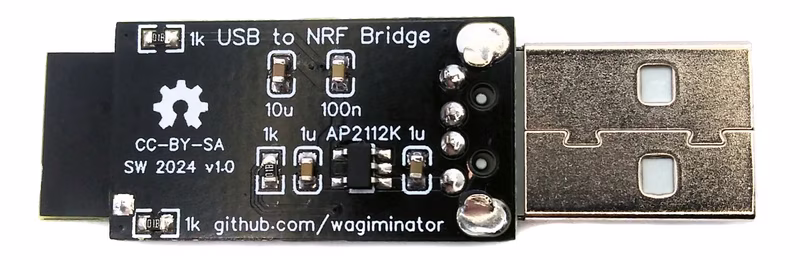 USB2NRF PCB Bottom View