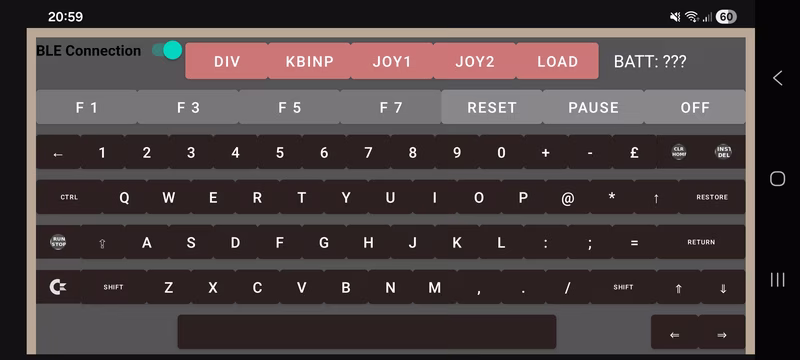 Android BLE keyboard application interface