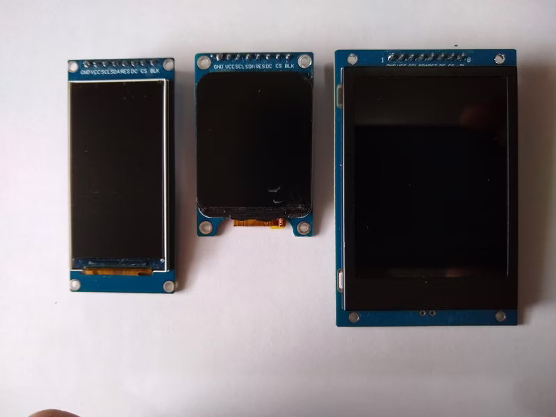 Three IPS Displays with ST7789