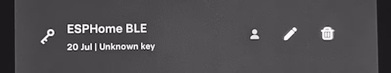 Tesla Locks menu showing the successfully paired ESPHome device