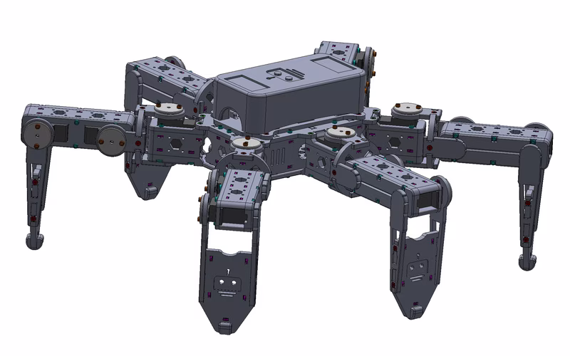 Calibration diagram showing initial leg joint positions