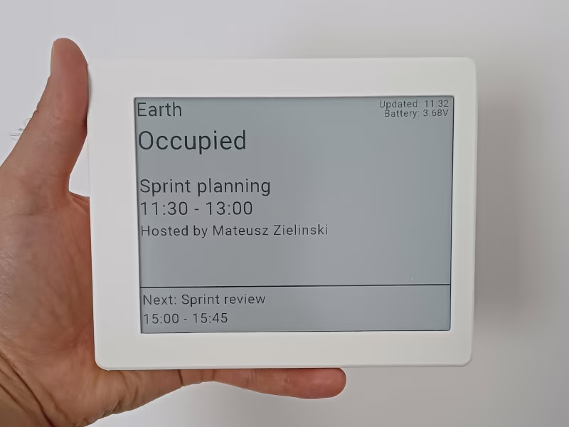 E-ink Meeting Room Schedule Display