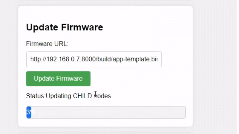 OTA Update Progress Monitoring