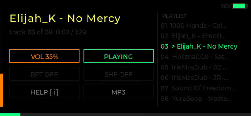MP3 Player interface