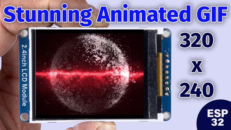 Animated GIF with Push Button on ILI9341 LCD