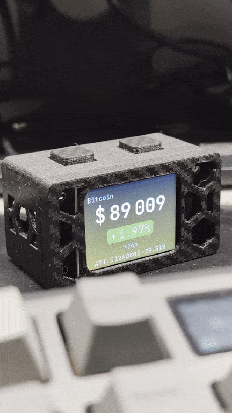 Side view of the 3D-printed case