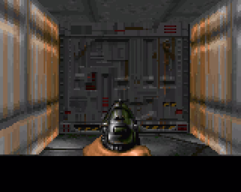 Doom-style raycasting engine gameplay