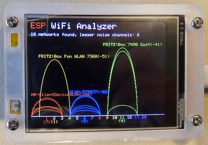 ESP32 Cheap Yellow Display (CYD) Wi-Fi Analyzer