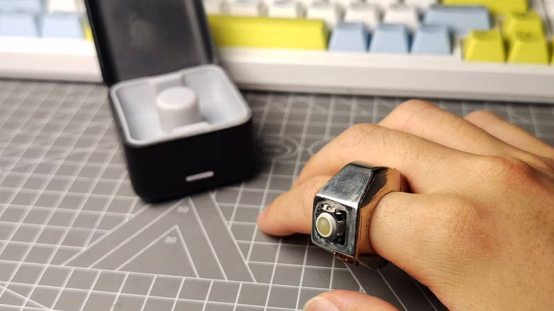 Intring worn on a finger for interaction