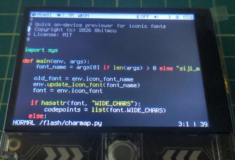 vtOS: A Terminal-Based Hobby Firmware