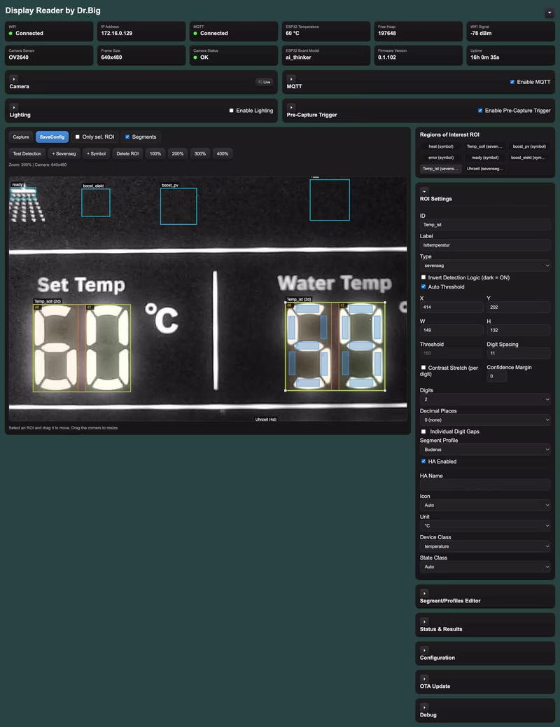 ESP32 Display Reader Web Interface